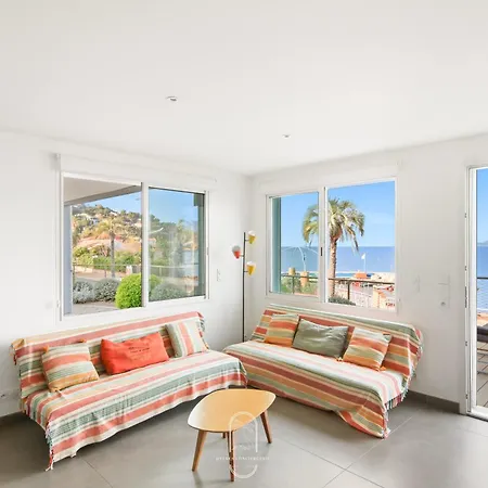 Villa Antoine Appartement Rdj Vue Mer Clim Wifi Parking Plage 50M La Garonne Le Pradet Exterior photo